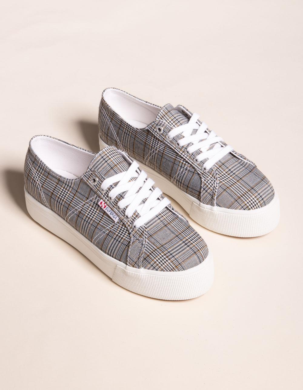 plaid superga