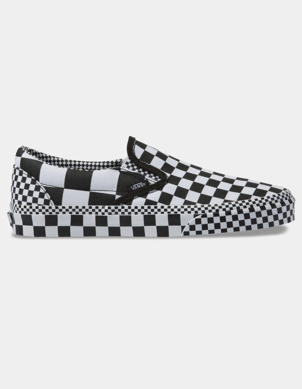 Vans Canvas All Over Checkerboard Classic Slip-on Shoes in Black - Lyst