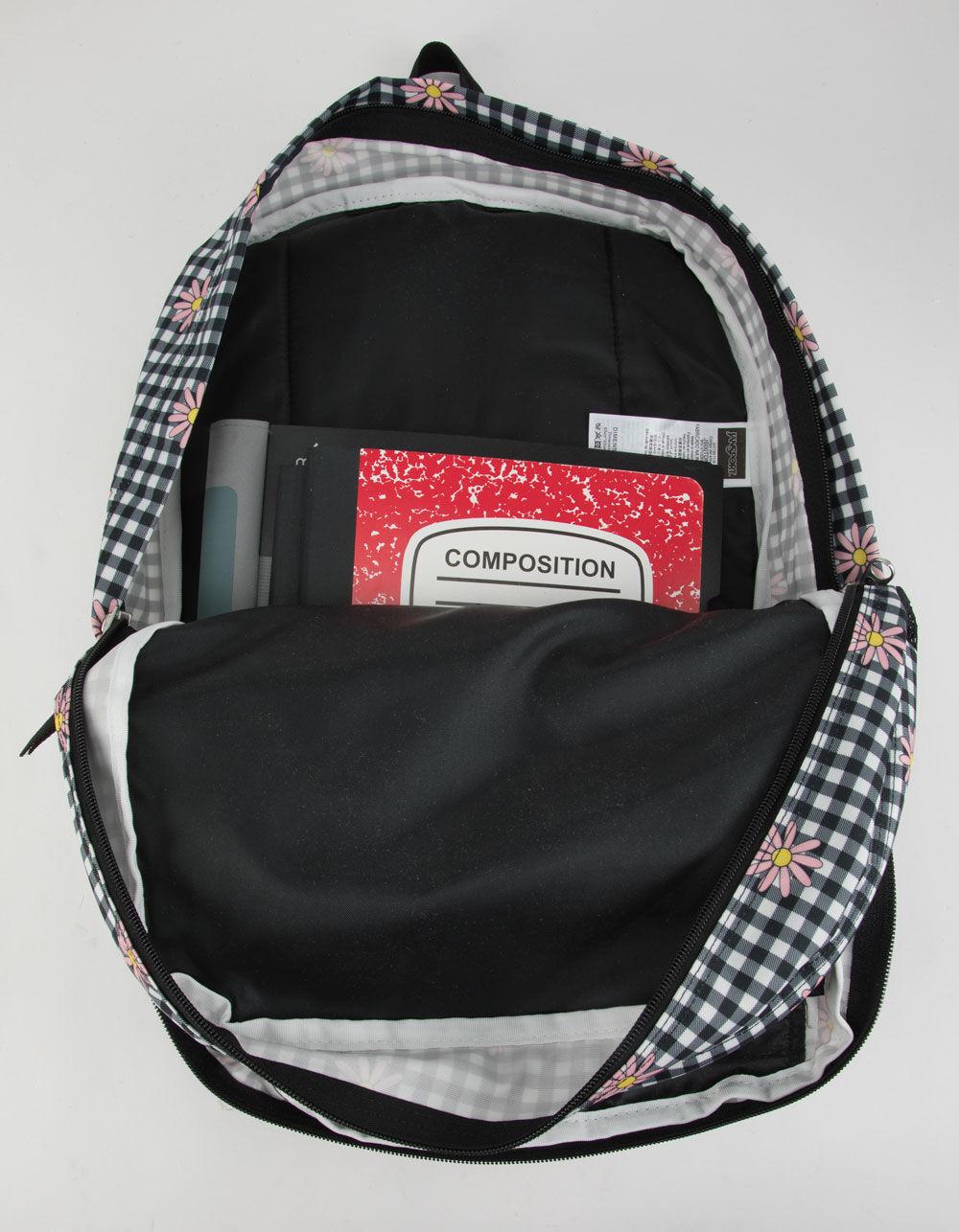Jansport Big Student Gingham Daisy Floral Backpack in Black Lyst