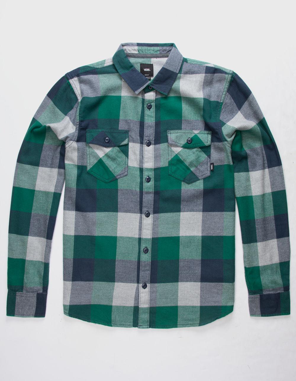 Vans Box Mens Flannel Shirt in Green for Men Lyst