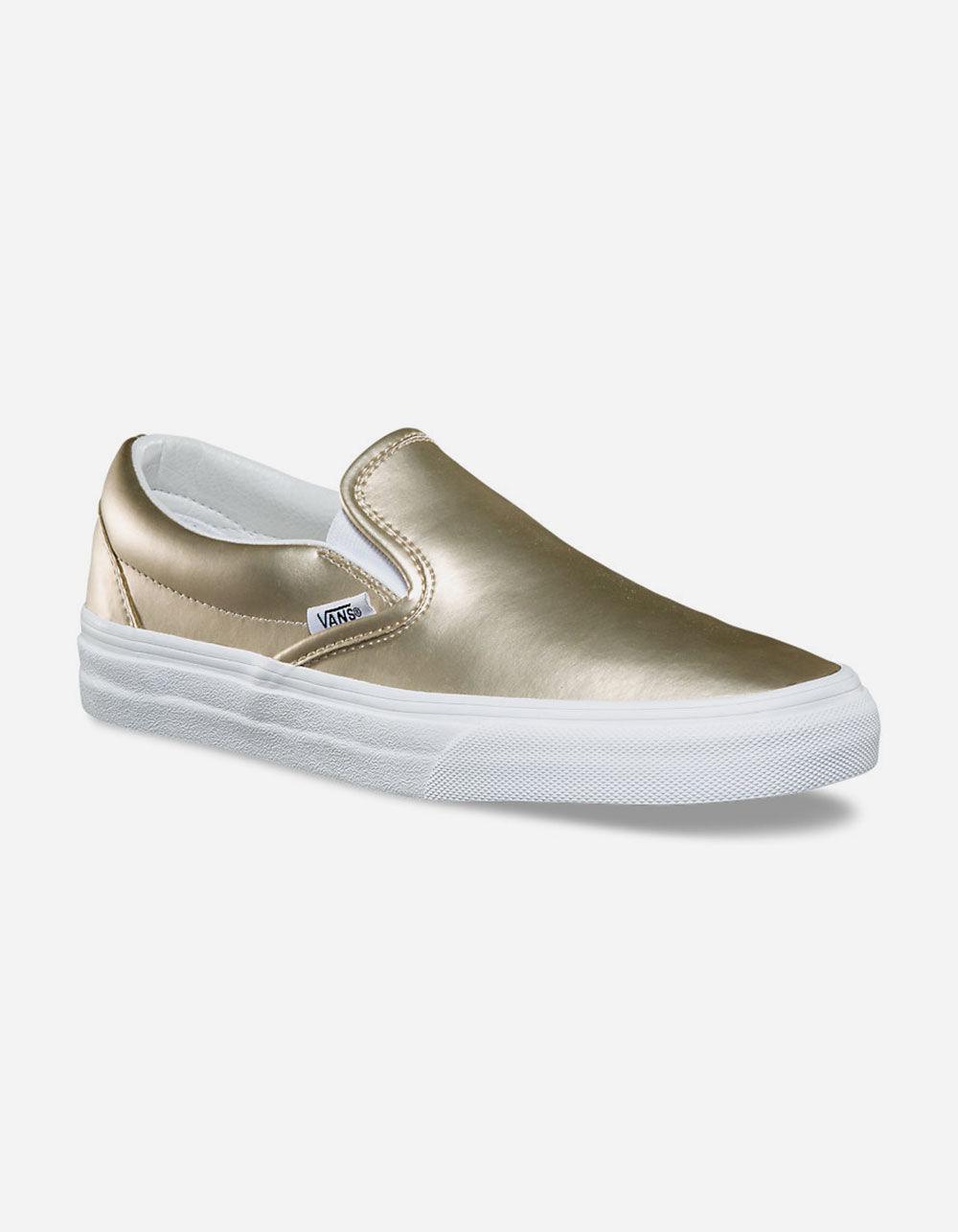 vans classic slip on gold