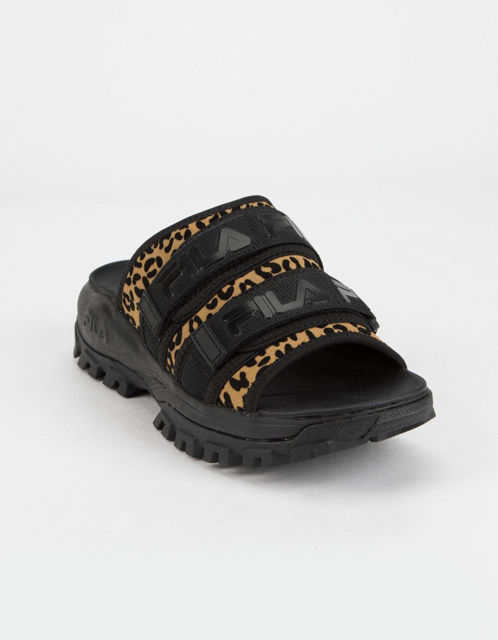 fila leopard sandals