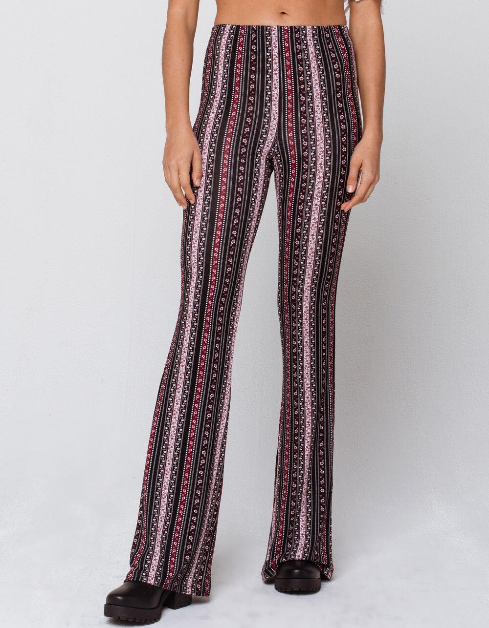 linear flare pants