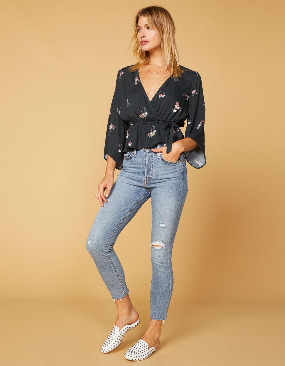 blue spice padded jeans