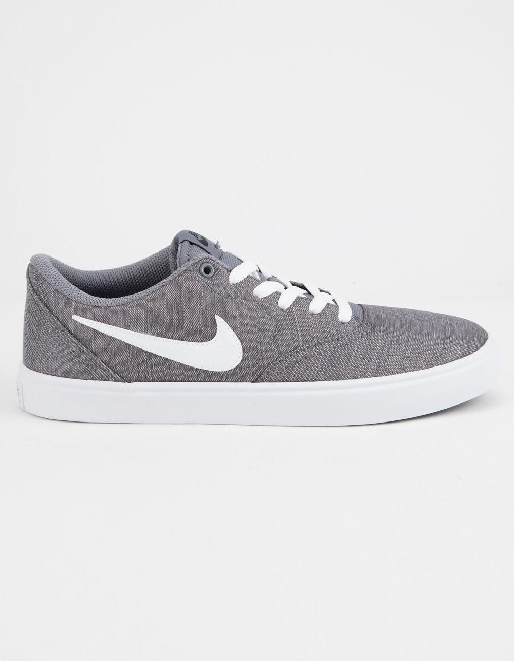 nike sb check solarsoft white canvas skate shoes