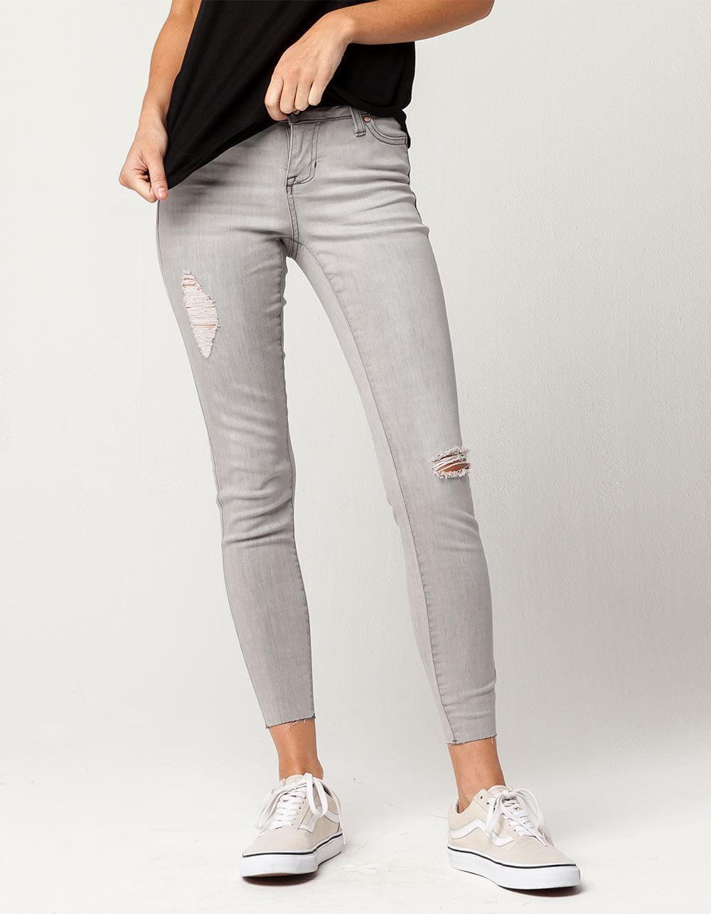 grey ripped jeans womens