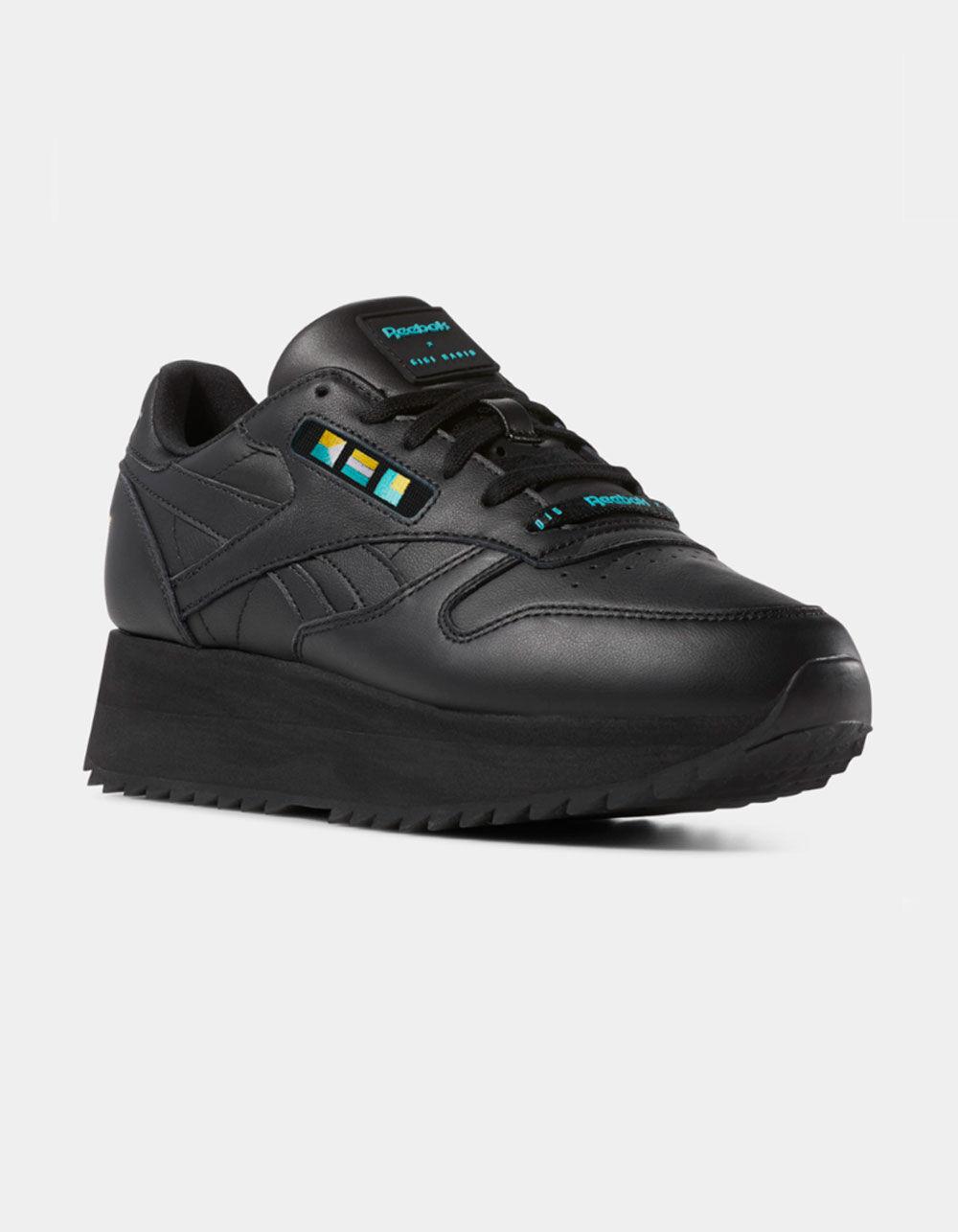 reebok classic leather double black