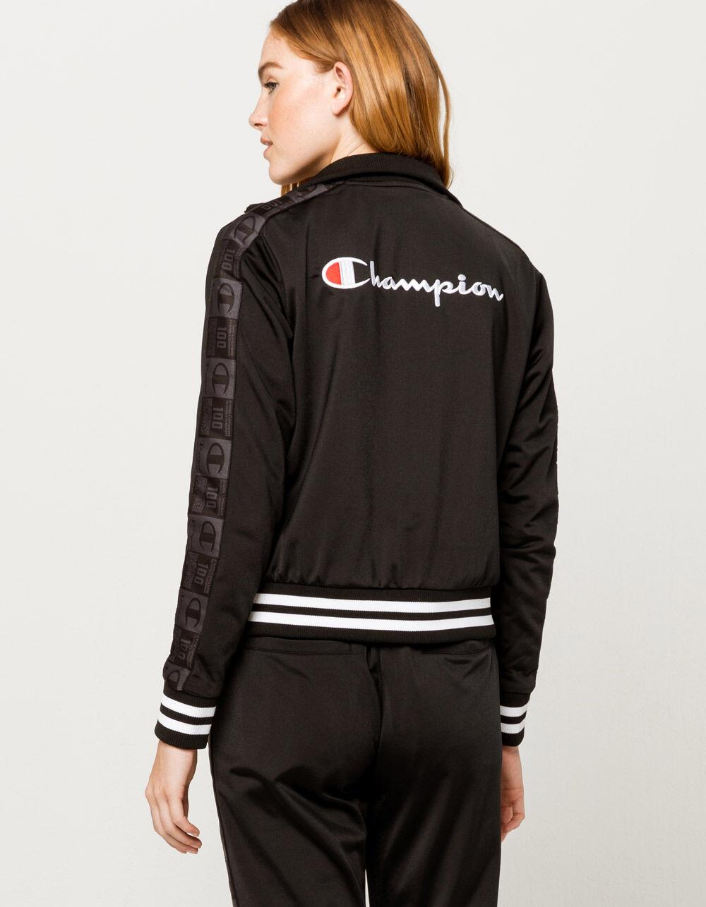 Champion Synthetic Tricot Womens Track Jacket in Black Lyst