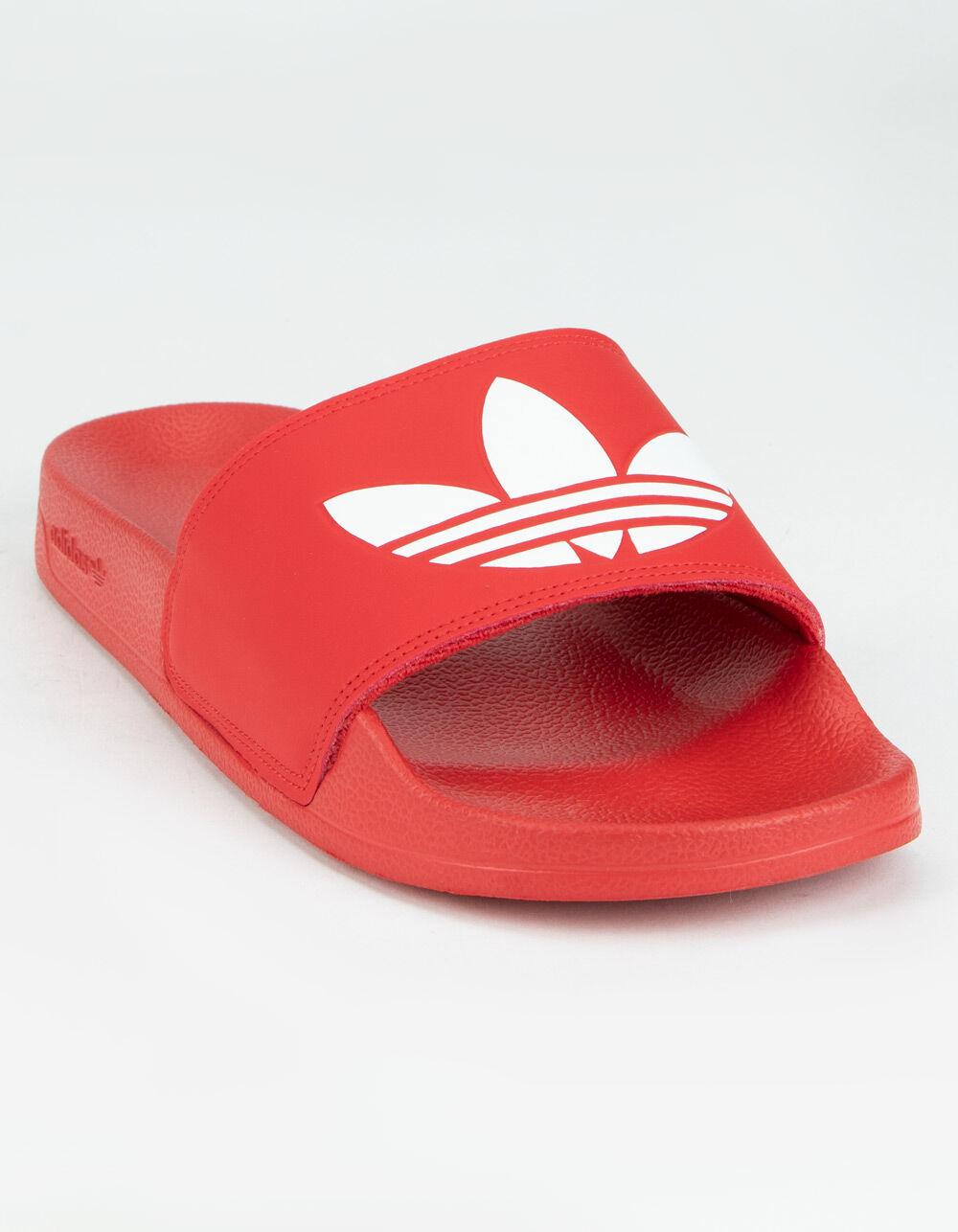 adidas Synthetic Adilette Lite Mens Red Slide Sandals for Men - Lyst