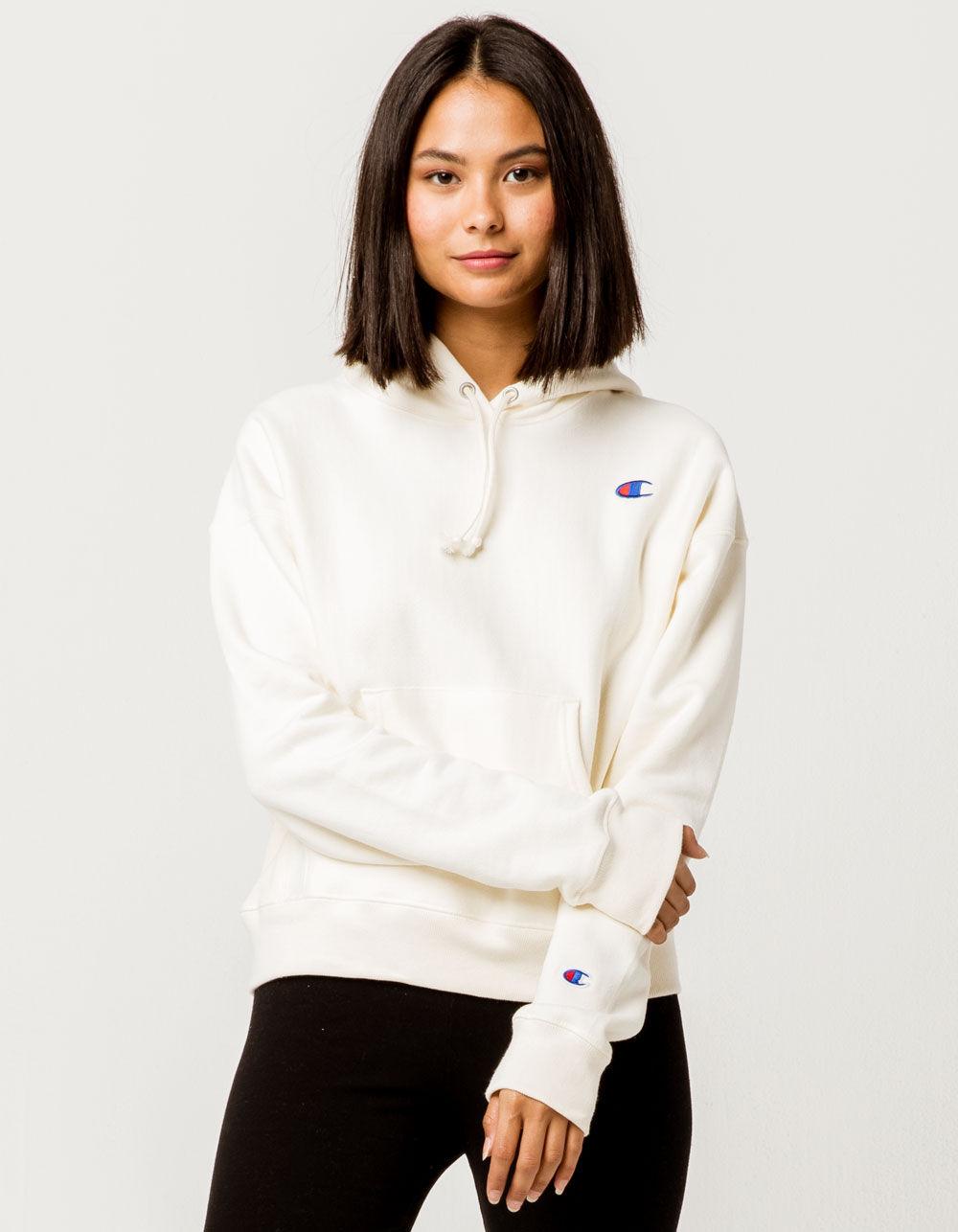 champion hoodie white womens