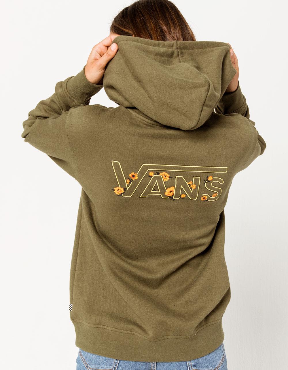 vans hoodie womens olive