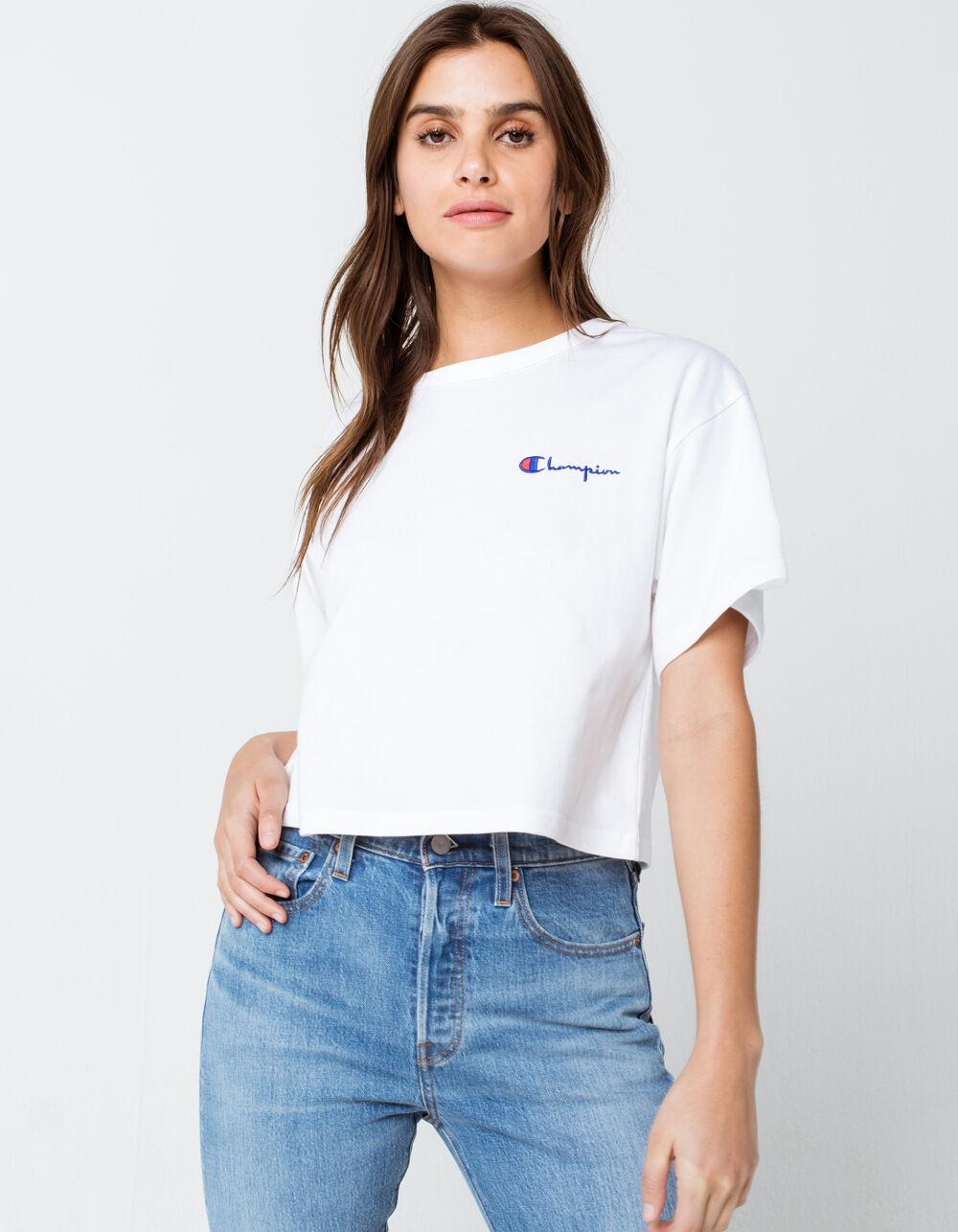 champion crop tee shirt
