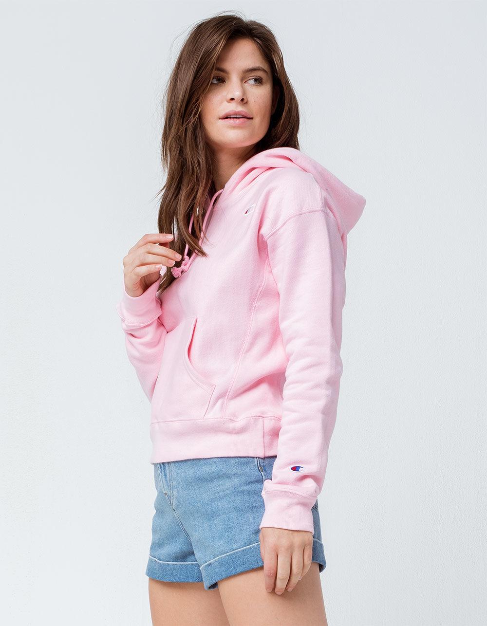 pink champion hoodie womens