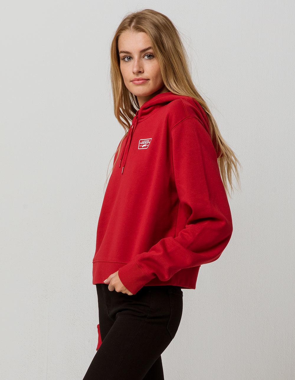 red hoodie outfit womens