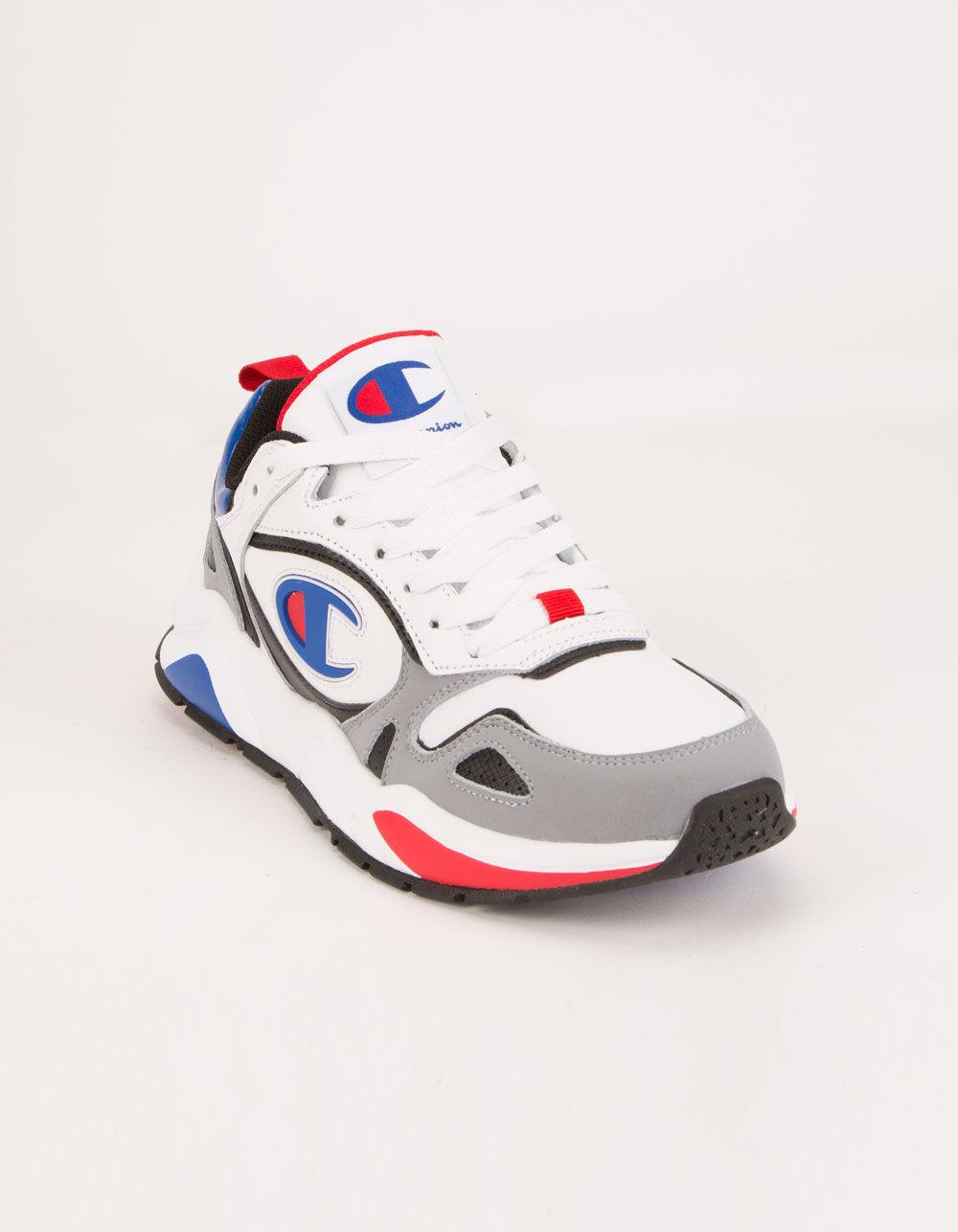Champion Leather Nxt White &amp; Concrete Mens Shoes for Men