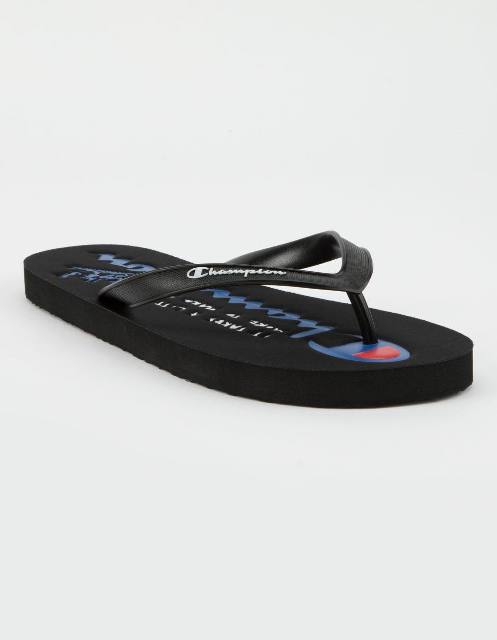 Champion Rubber Flip King Script Black Mens Sandals for Men - Lyst