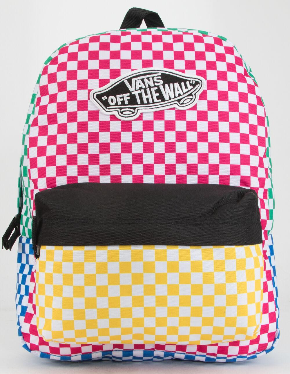 Vans Synthetic Realm Checker Block Backpack Lyst