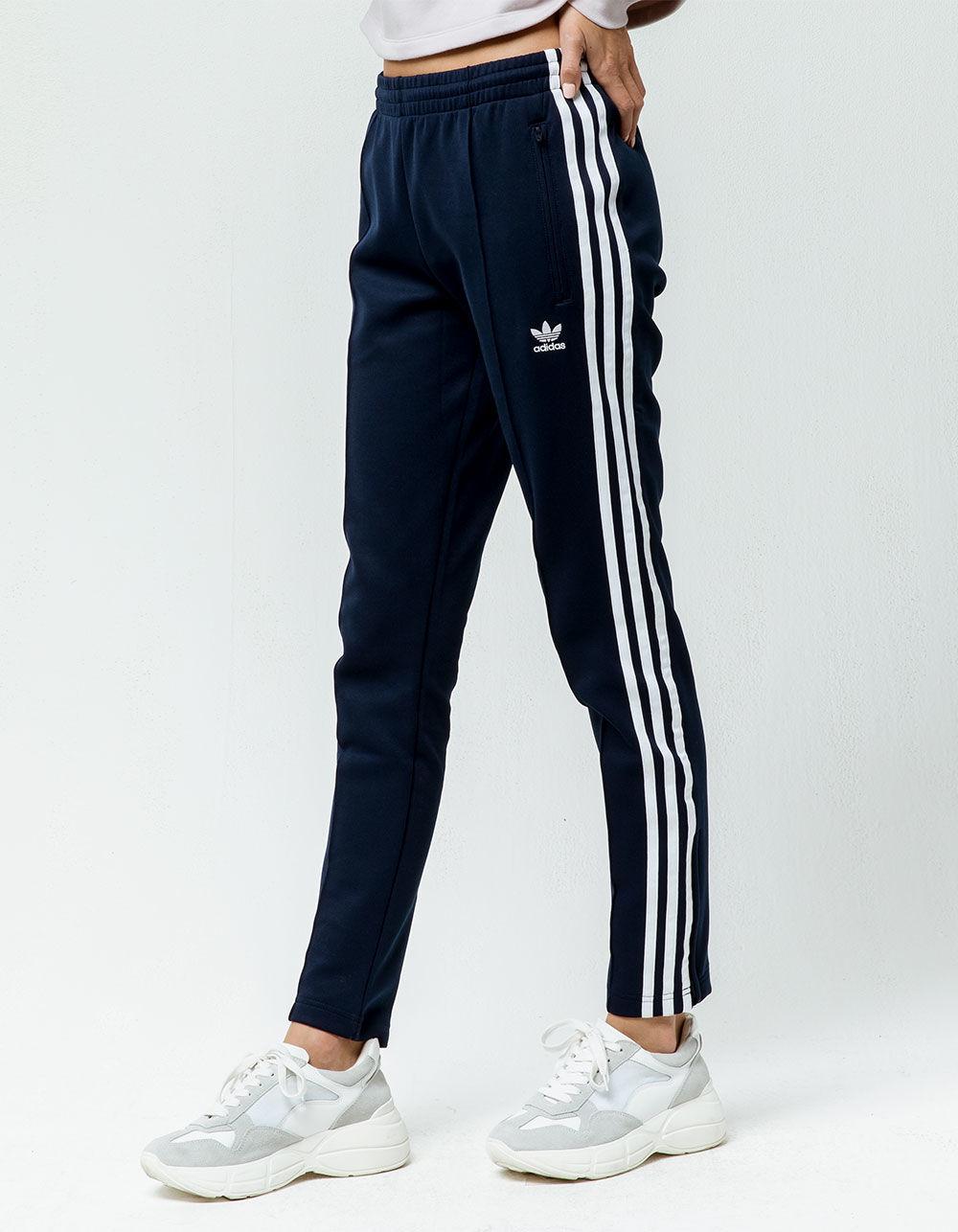 adidas navy track pants
