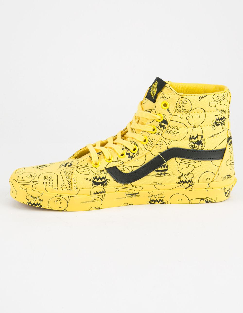 Vans Canvas X Peanuts Charlie Brown Sk8-hi Reissue Shoes in Yellow - Lyst