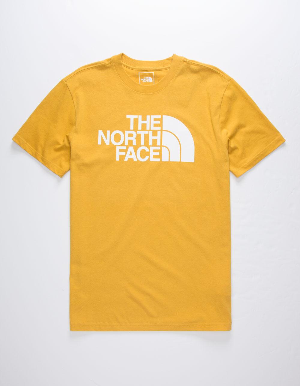 north face yellow t shirt