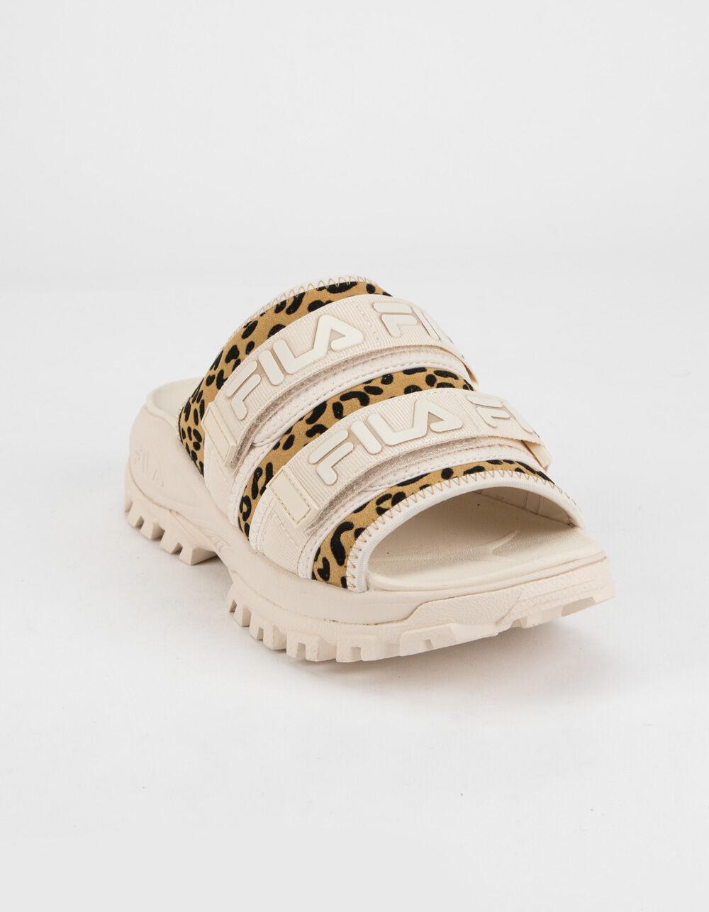 fila leopard sandals