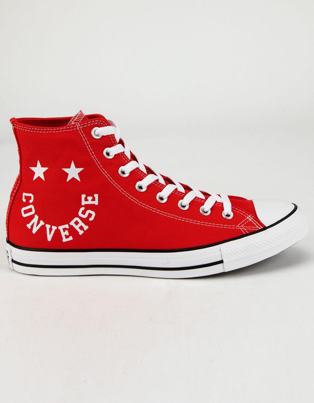 Converse Canvas Cheerful Chuck Taylor All Star Red High Top Shoes Lyst