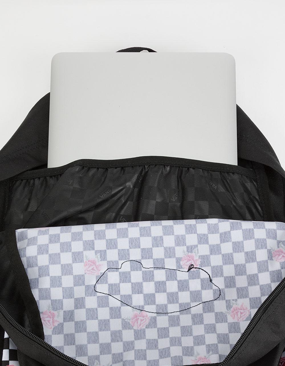 rose checkerboard vans backpack