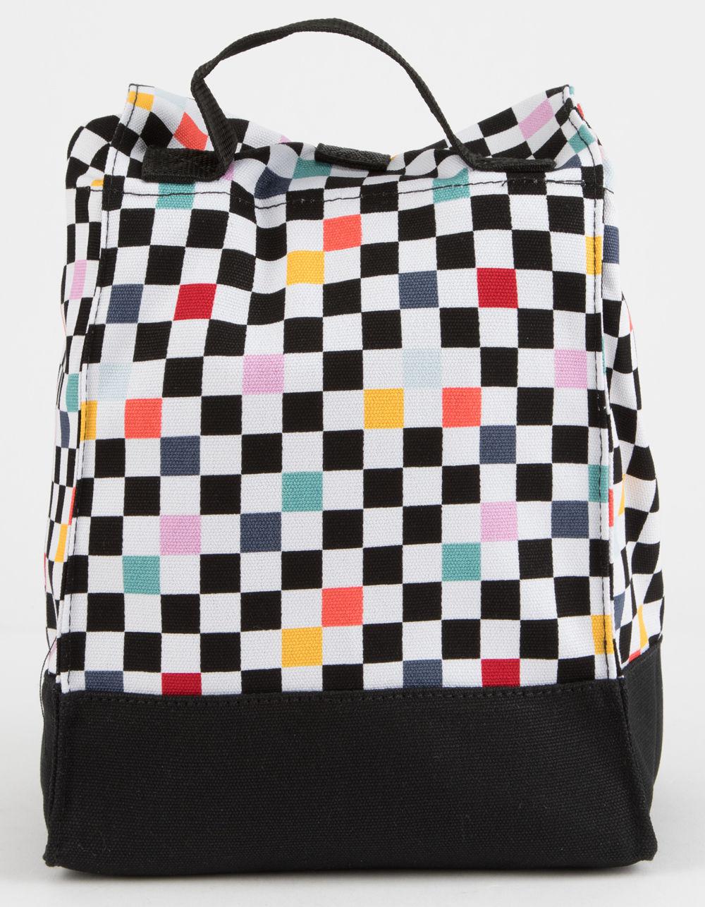 vans rose checkerboard lunch bag