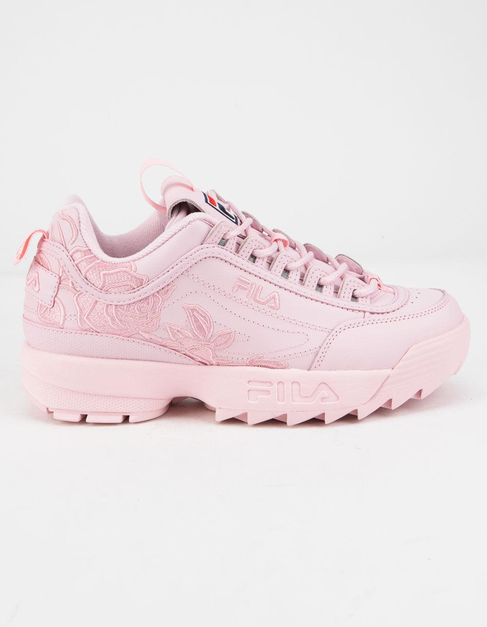 fila disruptor embroidery pink