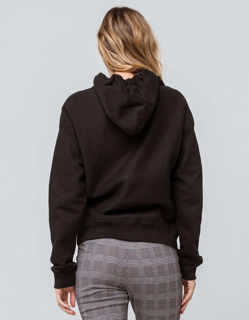 champion reverse weave chain stitch logo dusted blue womens hoodie