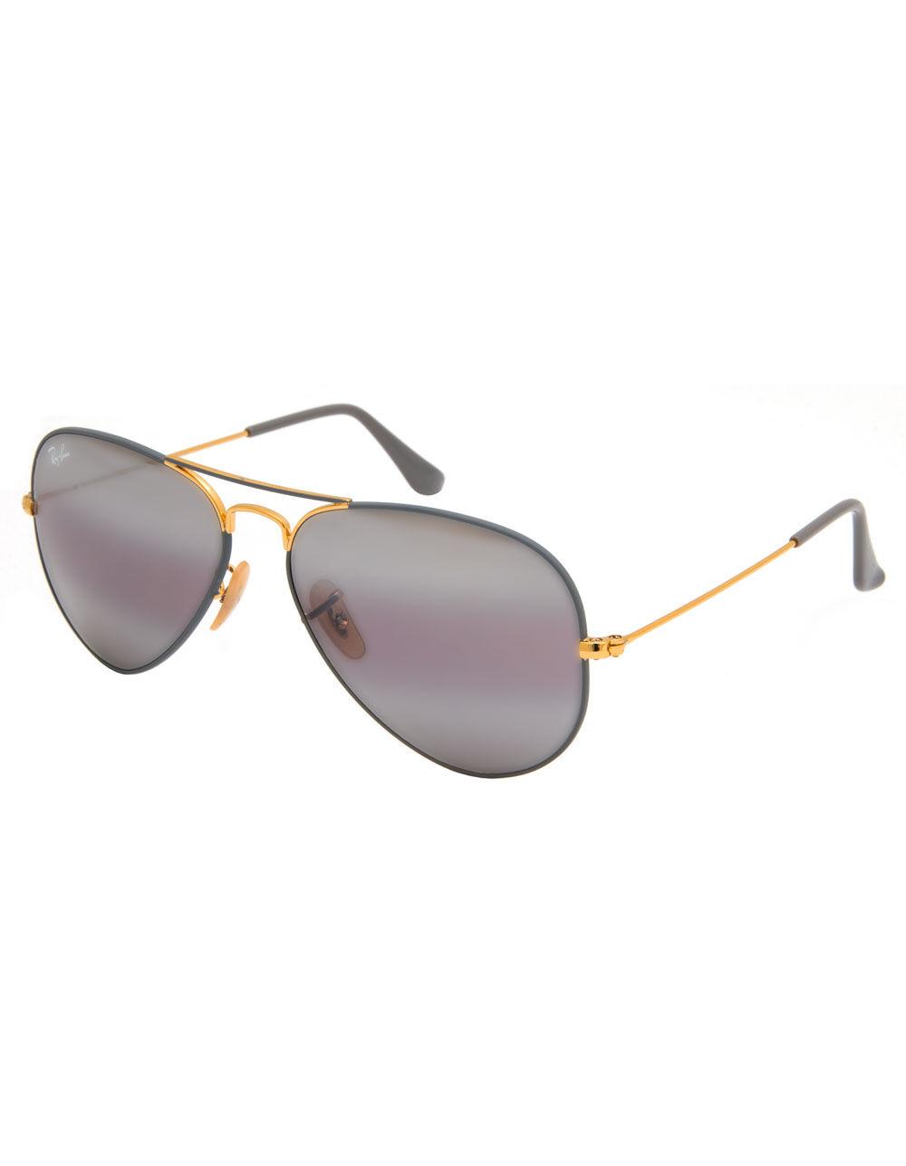 ray ban gradient blue aviator sunglasses