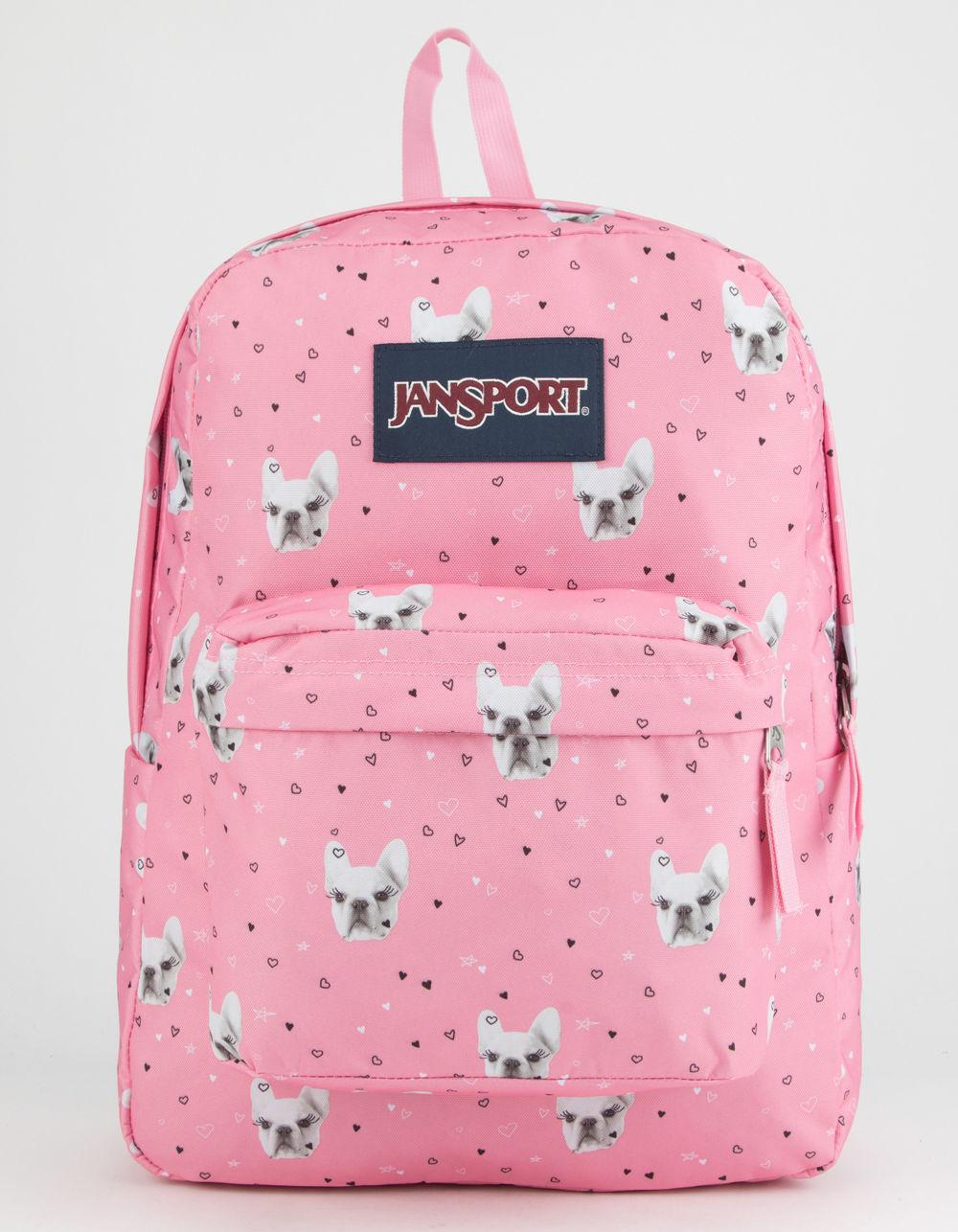 Jansport Synthetic Superbreak Fierce Frenchies Backpack in Pink - Lyst