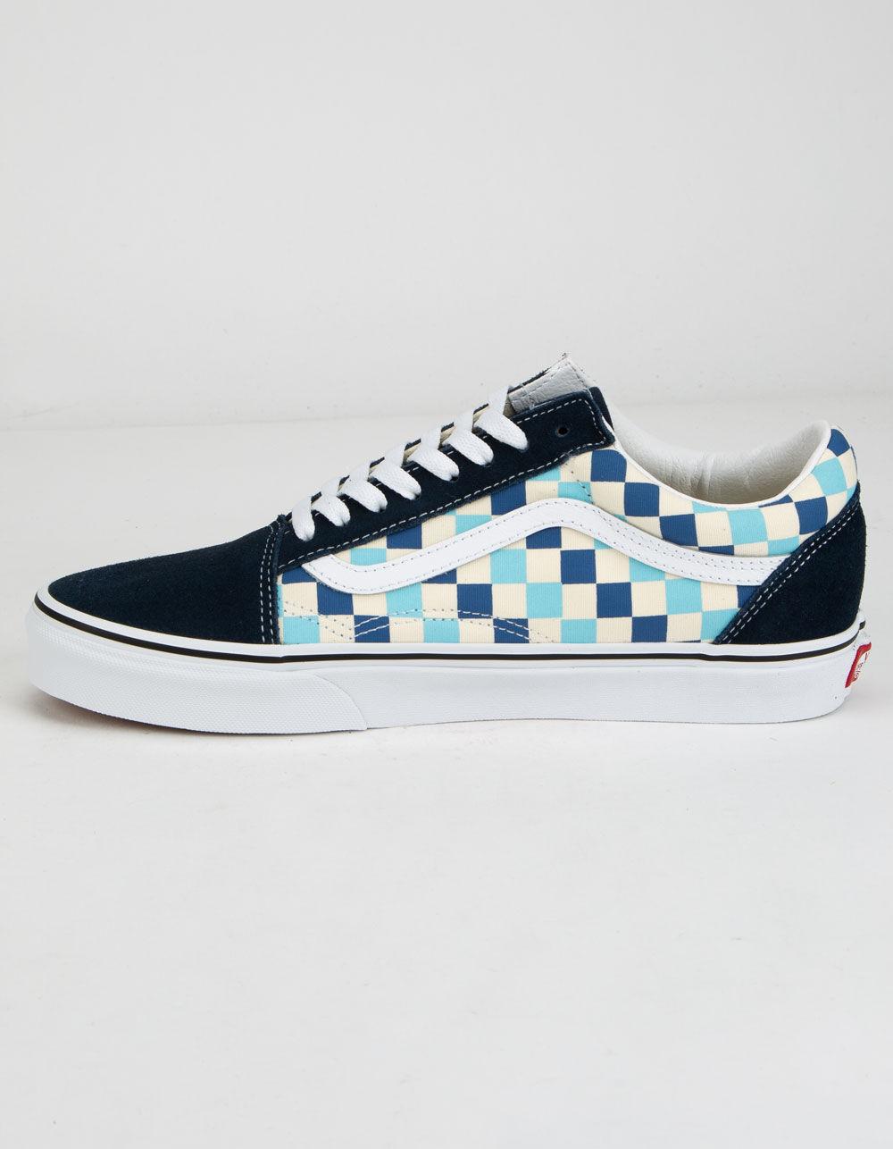Vans Suede Checkered Old Skool Blue Topaz Shoes - Lyst