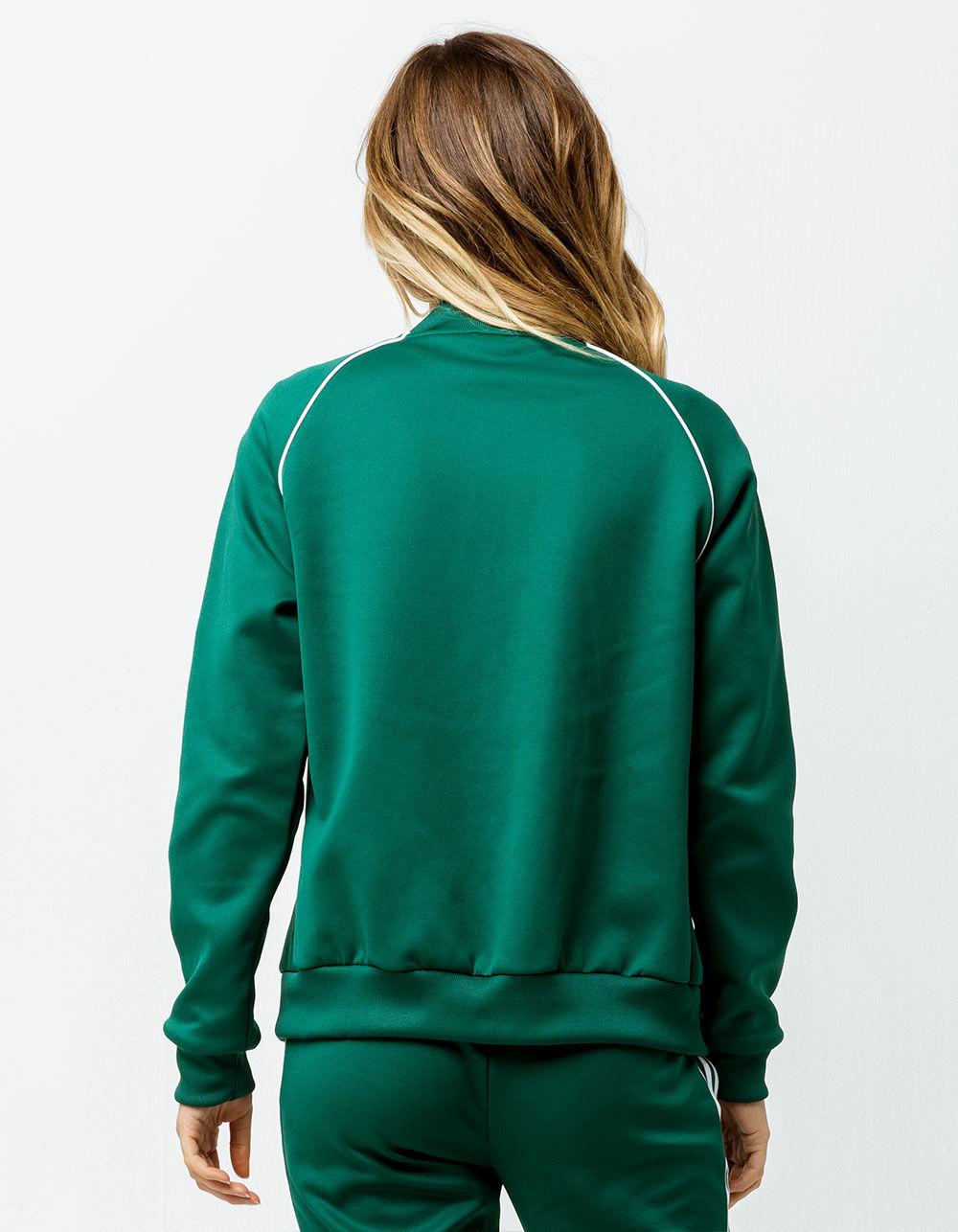 adidas Satin Sst Collegiate Green Womens Track Jacket - Lyst