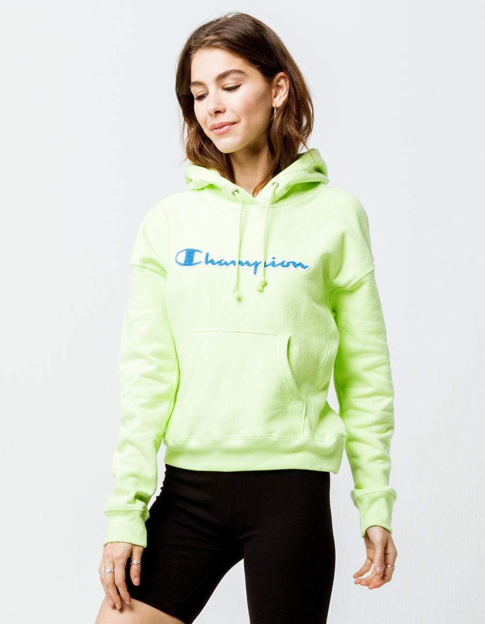 lime green champion sweater