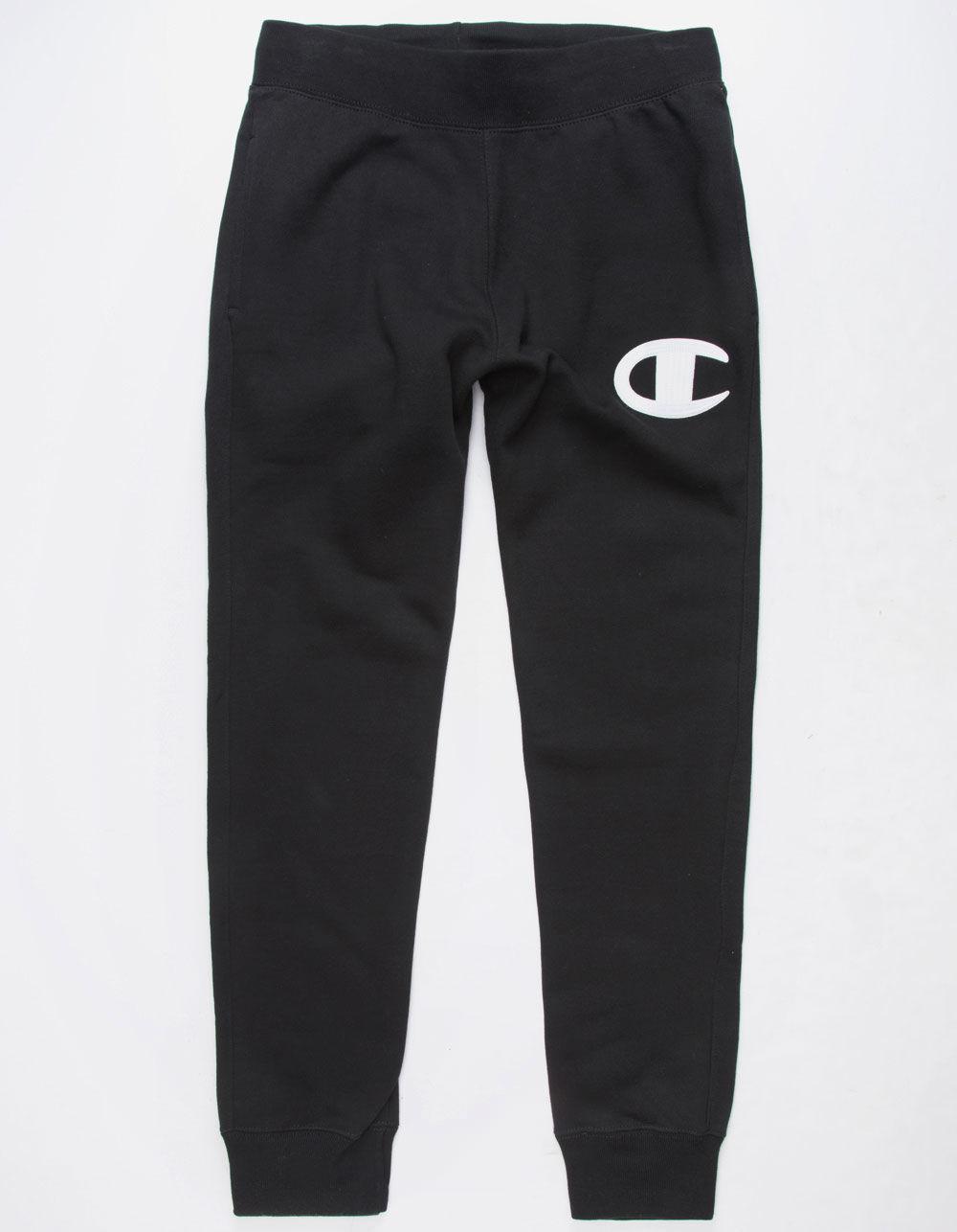 Champion Cotton Reverse Weave Chain Stitch C Logo Black Mens Jogger Pants for Men - Lyst