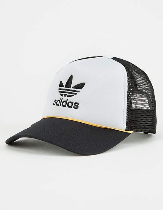black adidas trucker hat
