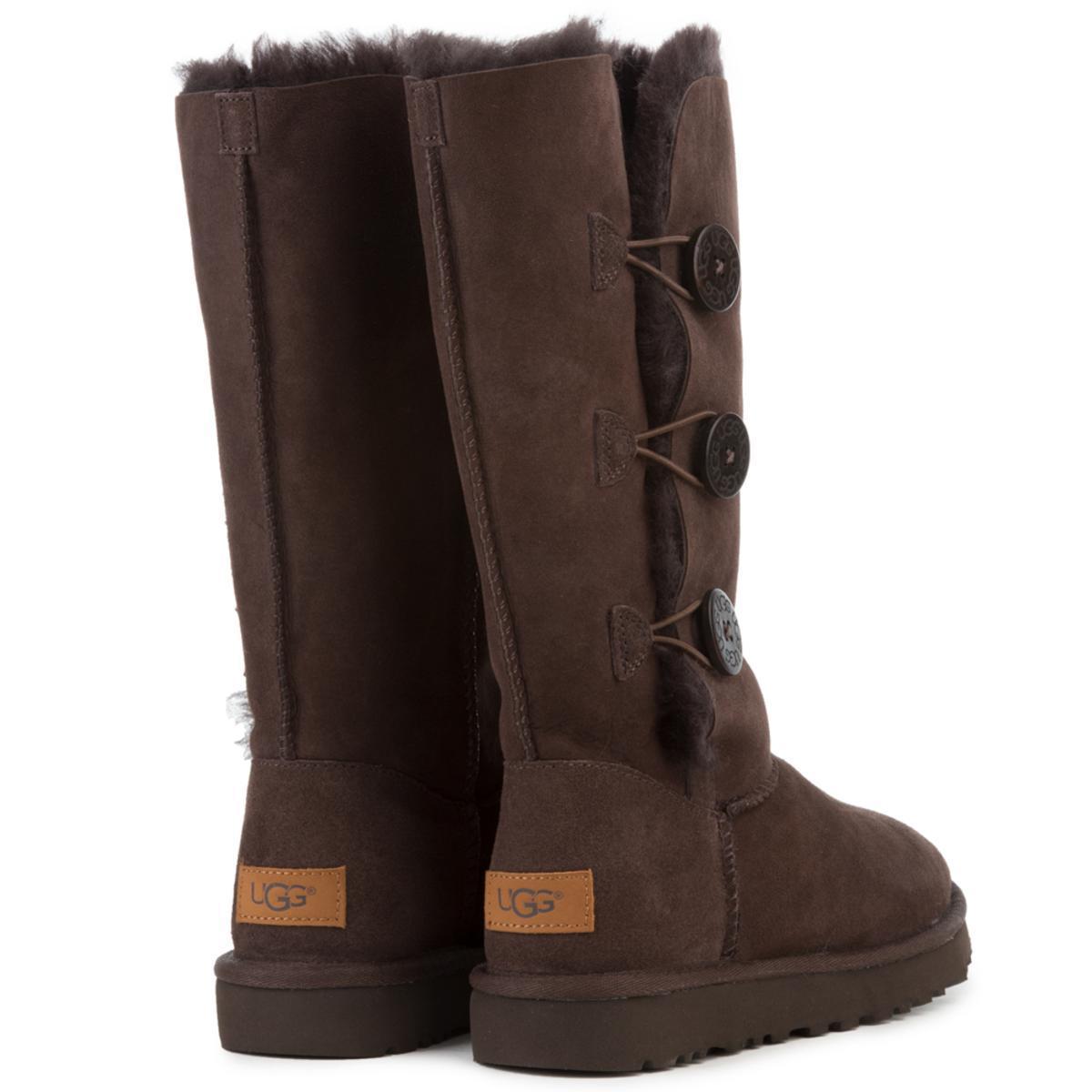 UGG Synthetic Bailey Button Triplet Ii Chocolate Boots in Brown - Lyst