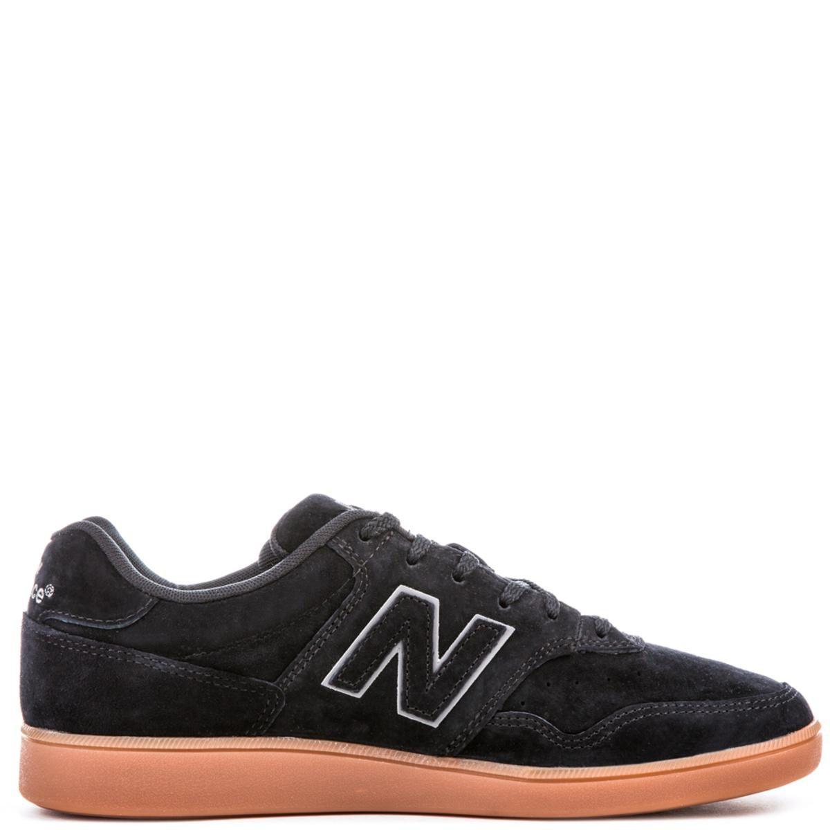 new balance 574 black leather gum