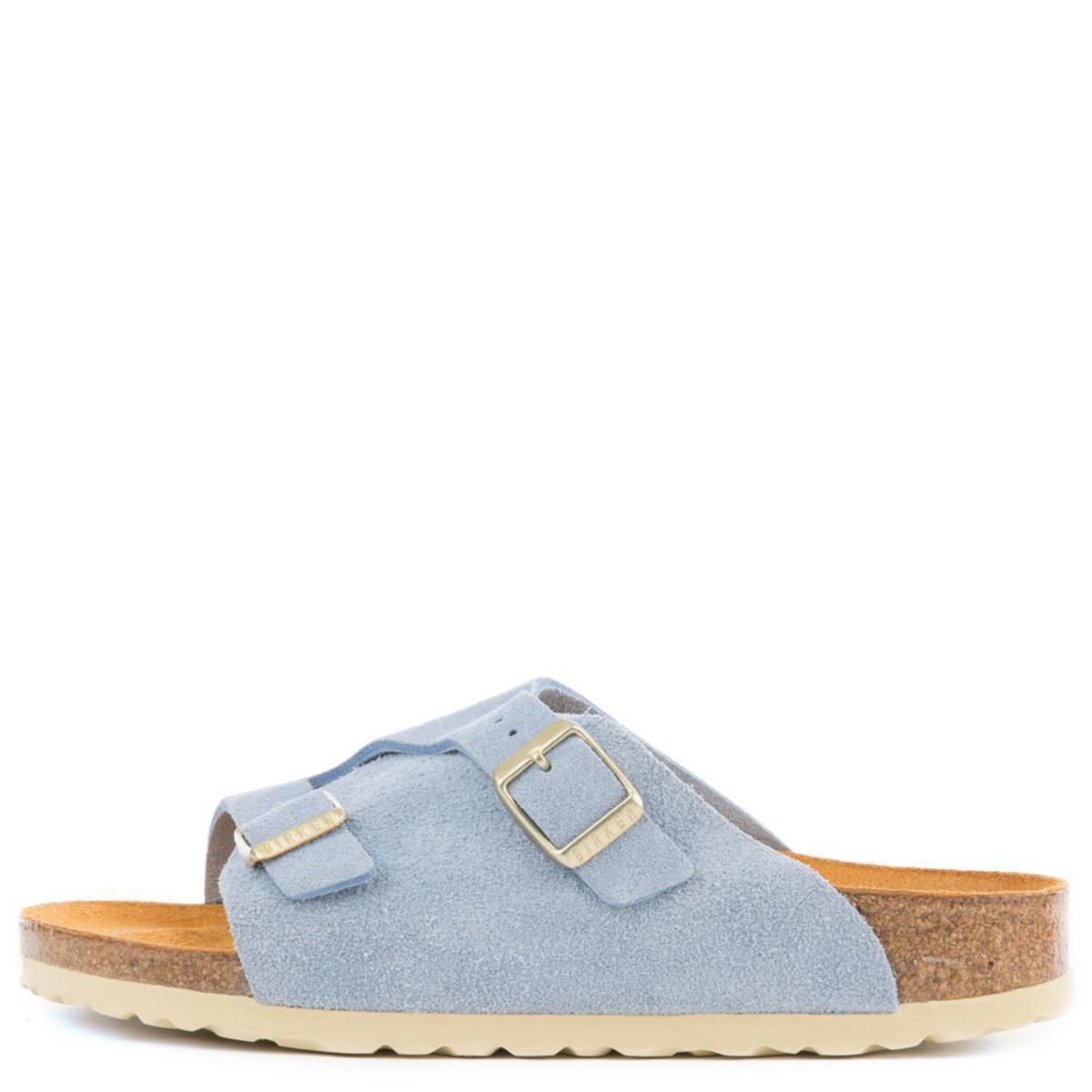 blue suede birkenstocks