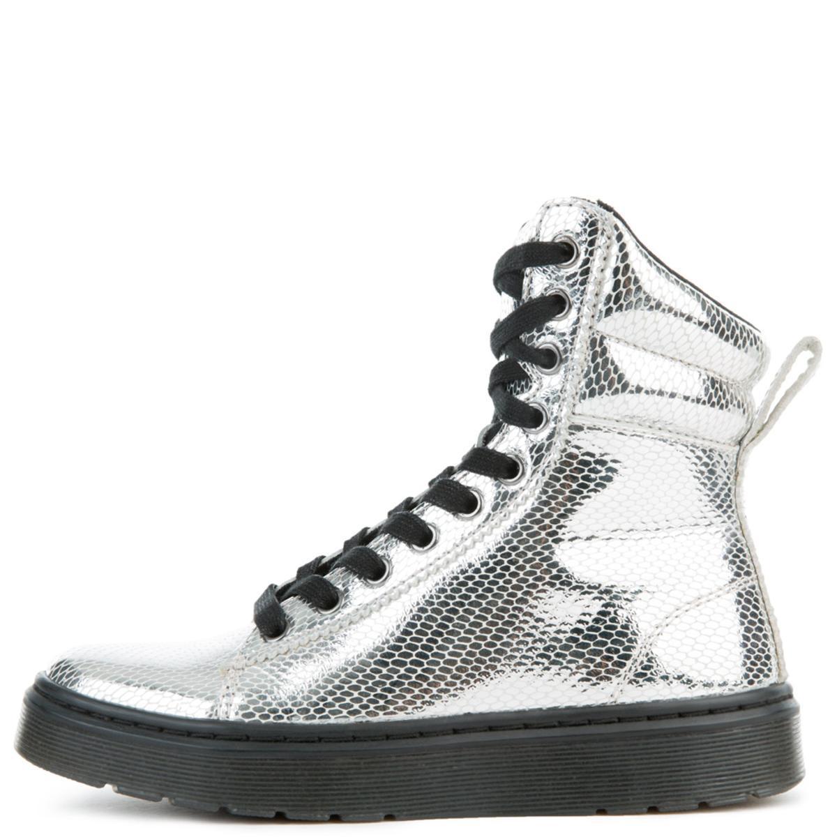 doc martens silver boots