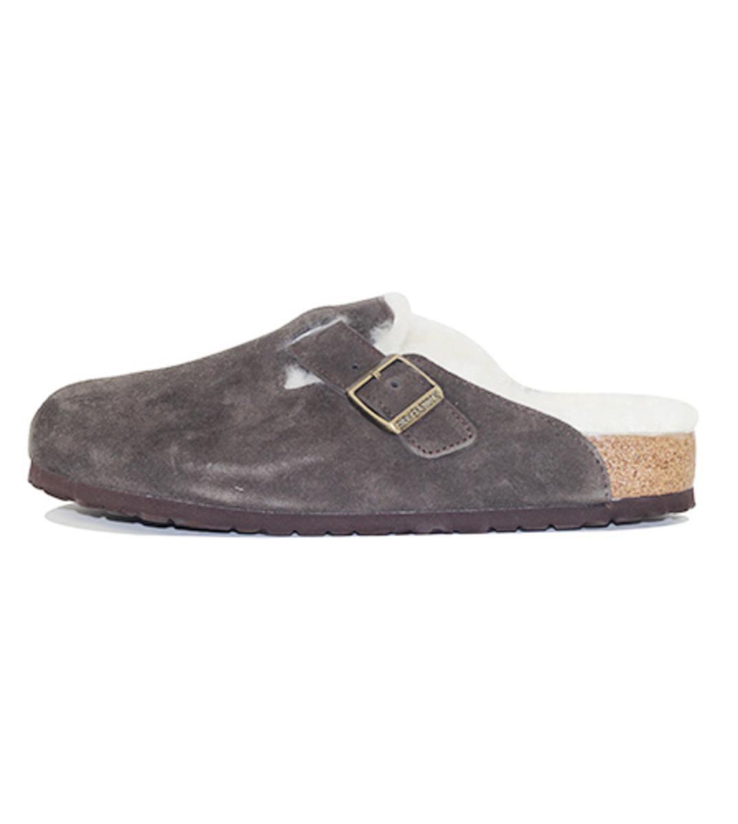 birkenstock boston fur mocha
