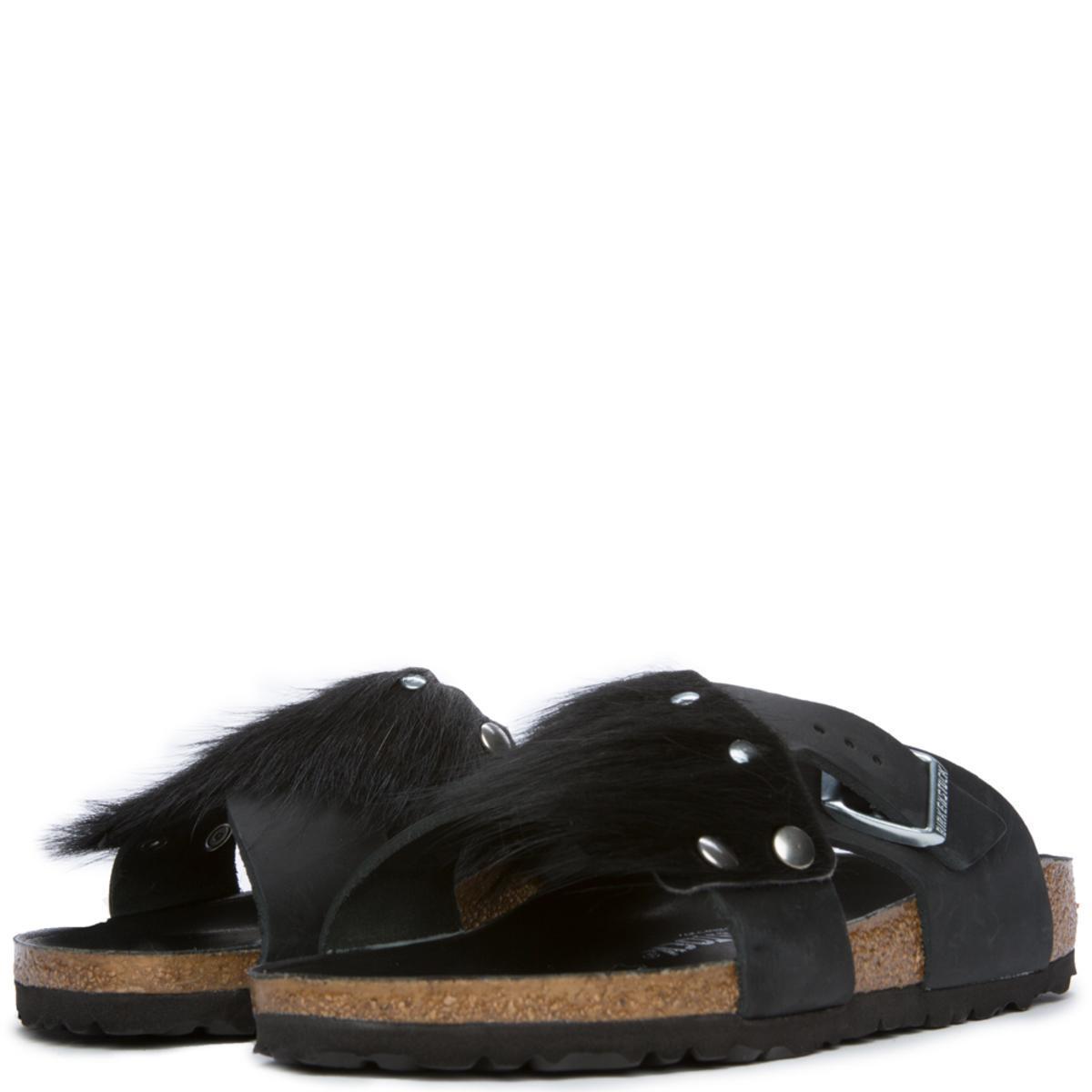birkenstock fur sandals