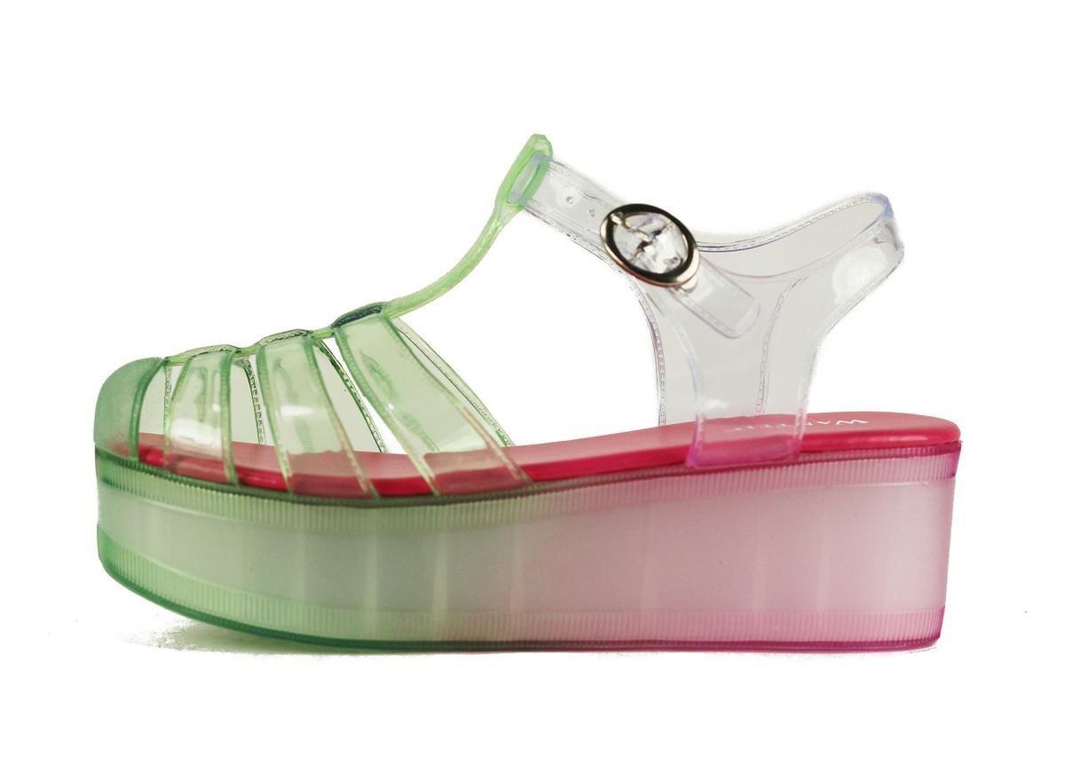 platform jelly sandals