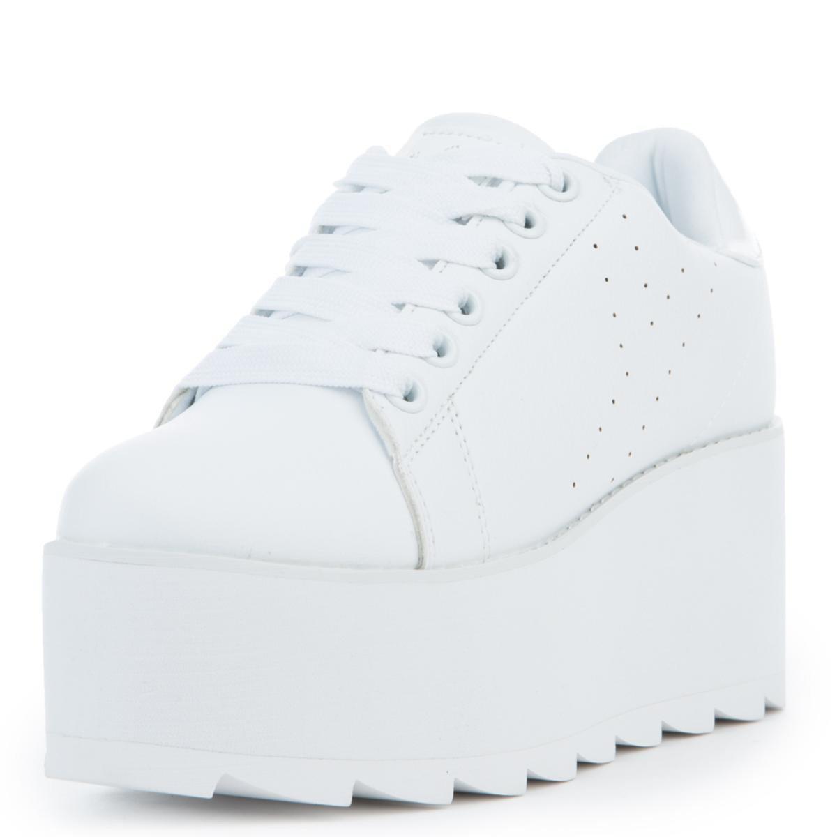 yru white platform sneakers