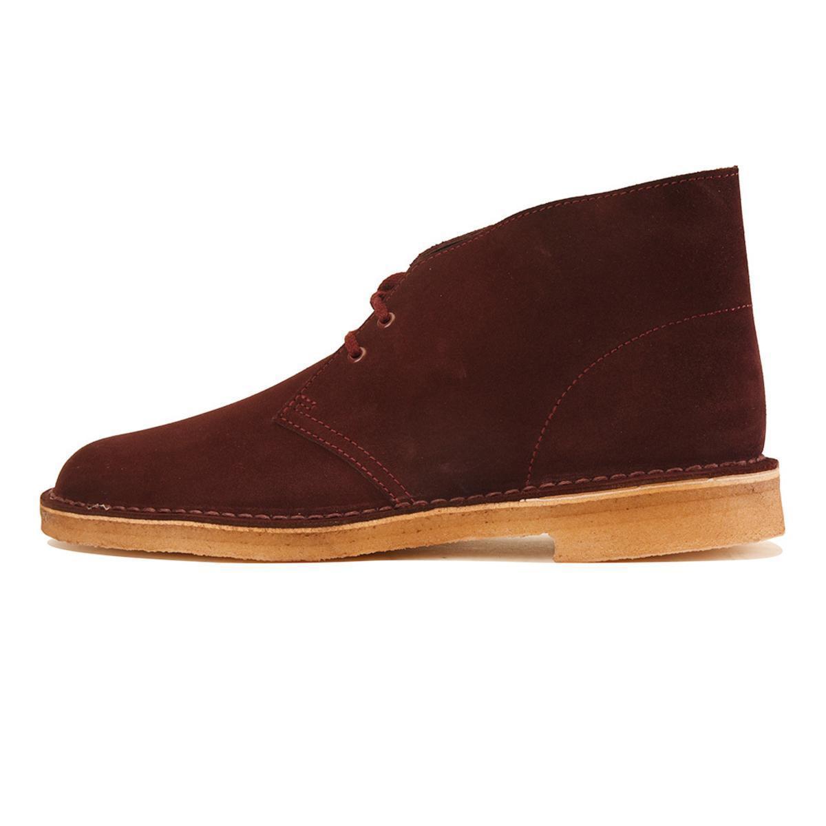 clarks wine leather desert boots