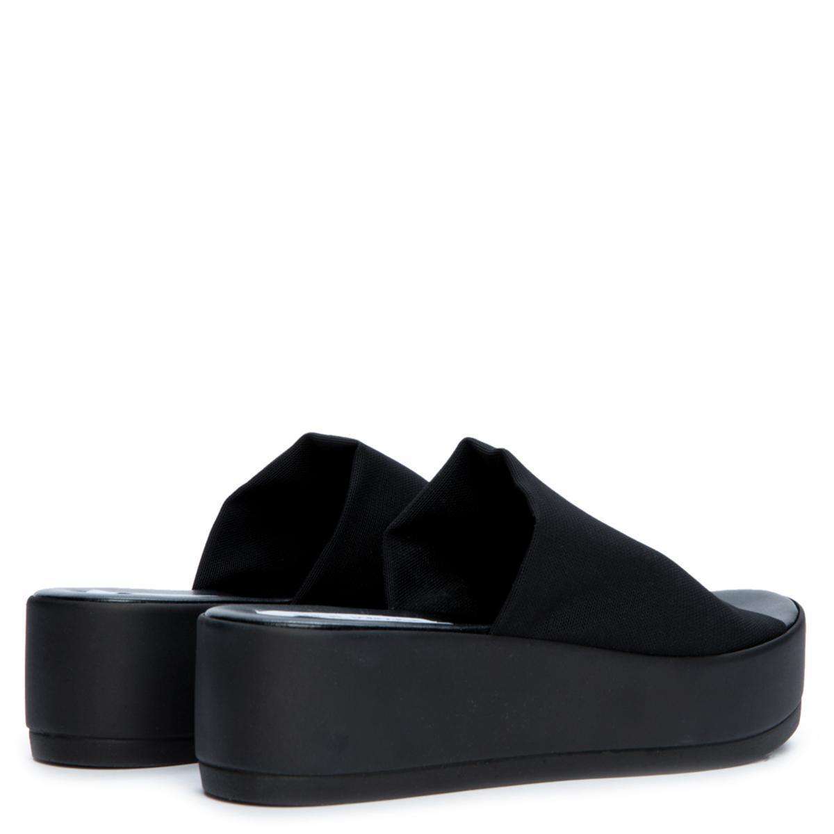 steve madden black slinky flatform mules