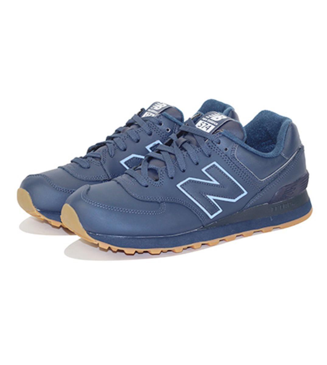 new balance 574 blue leather