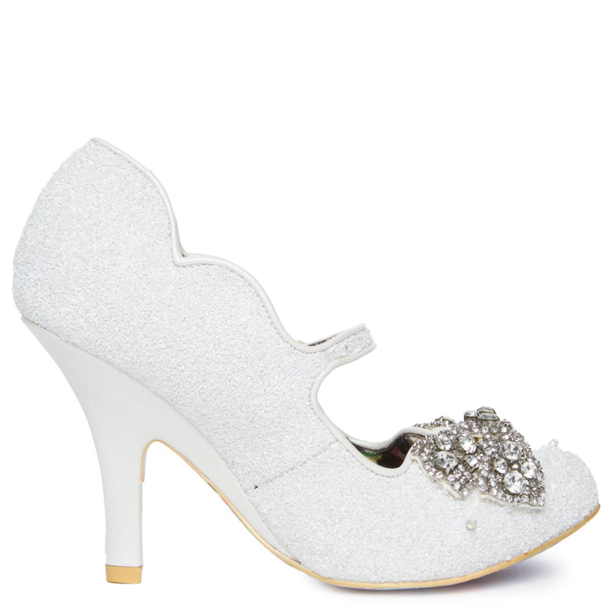 irregular choice shimmer white