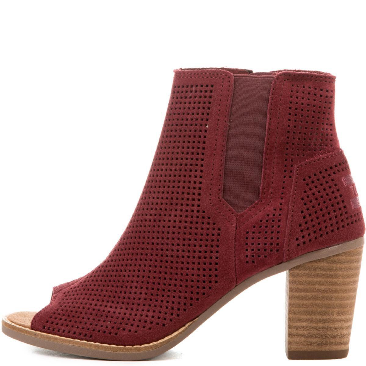 TOMS Majorca Oxblood Perforated Suede 